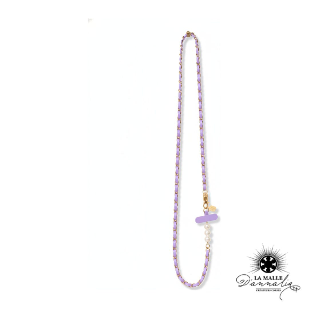 Chaîne à Perles pour Téléphone — Accessoire Bohème Chic Bastia
