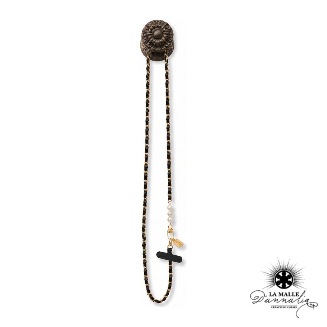 Chaîne à Perles pour Téléphone — Accessoire Bohème Chic Bastia