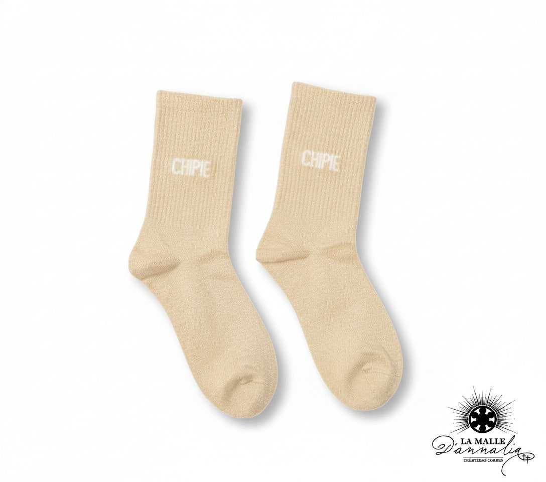 chaussettes-beige-côtelées-chipie-la-malle-dannalia