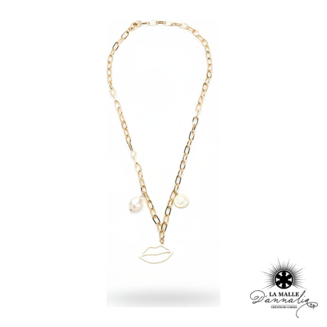 Collier "bouche" en acier inoxydable