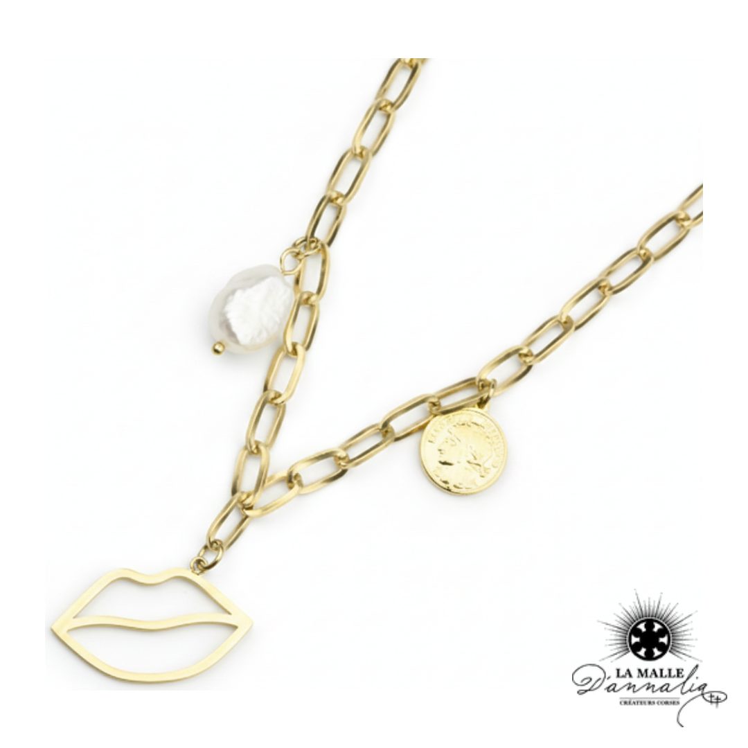 Collier "bouche" en acier inoxydable
