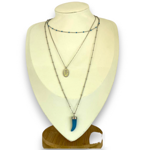 Collier multi rang et breloques