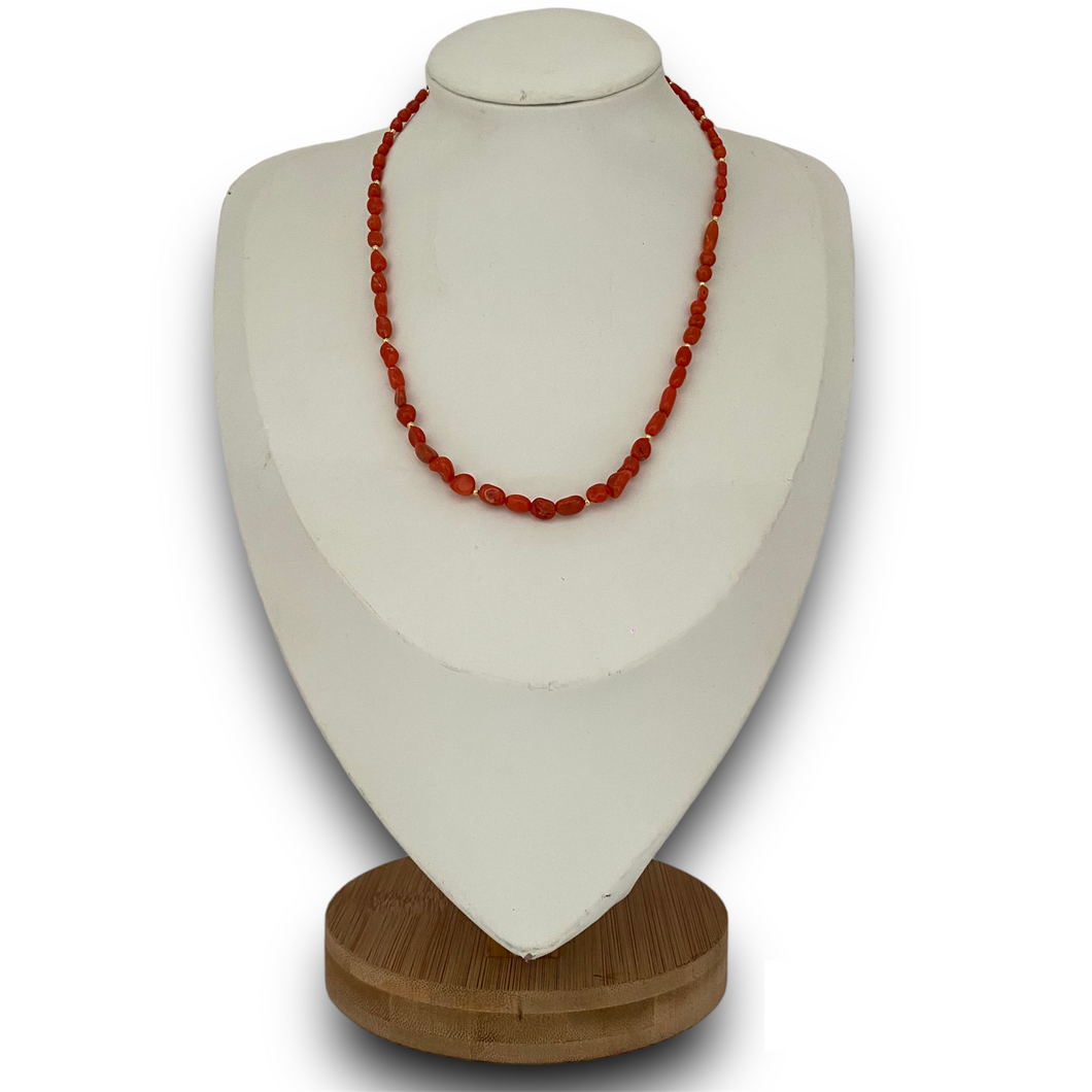 SOTTA : collier en perles de corail ovales