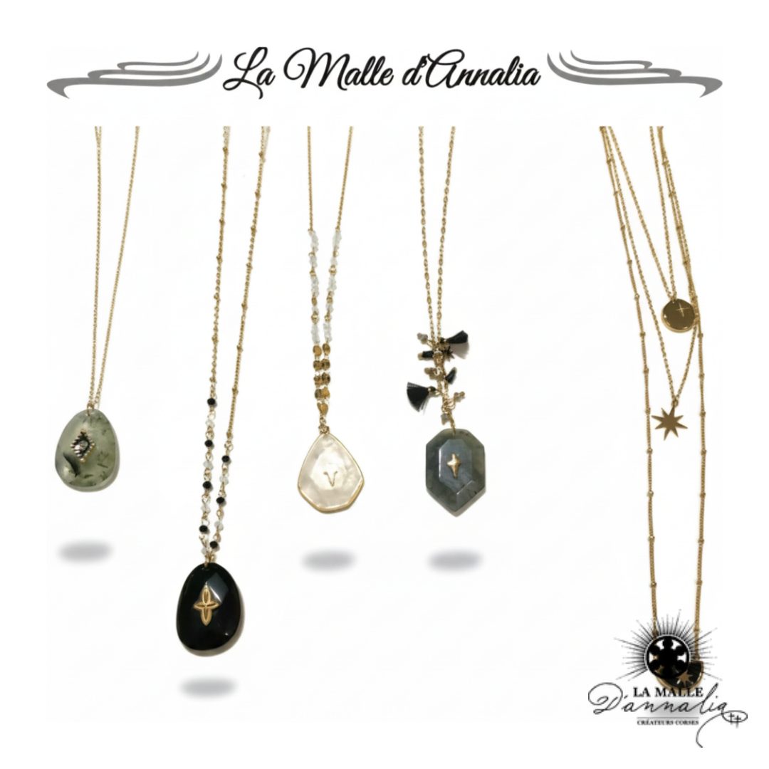 Collier Sautoir Croix & Pompon Acier Chirurgical 316L — Bastia