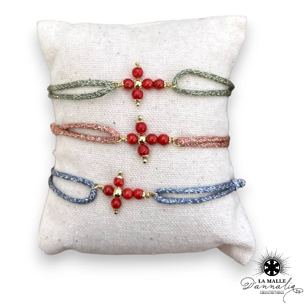 lamalledannalia-bijou-bracelet-corail-perle-acier-inoxydable-dore-croix-religieux-paillette