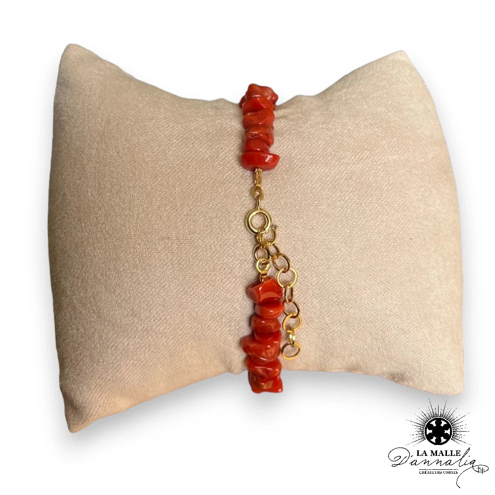 lamalledannalia-bijoux-bracelet-acierinoxydable-corail-véritable-pierre-shiva-oeil-de-saint-lucie-corail-shiva-fermoire