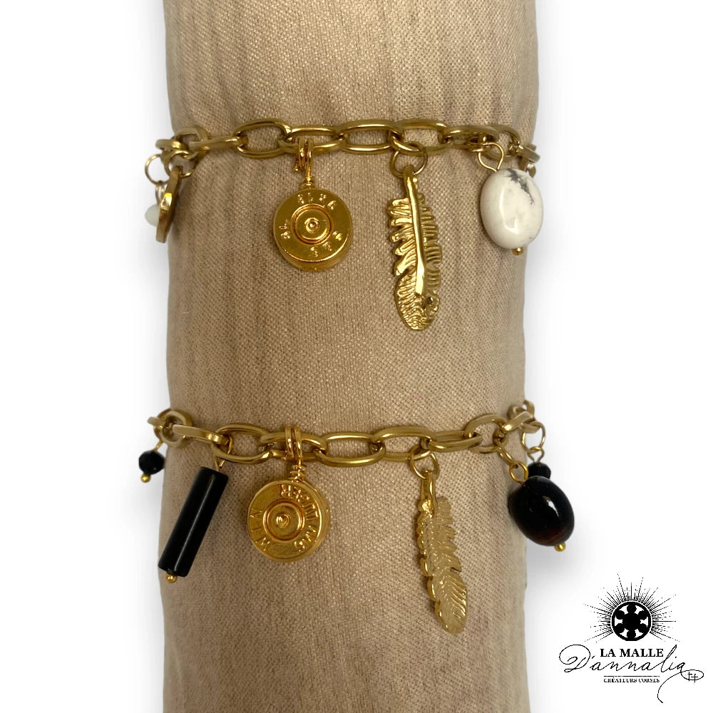 lamalledannalia-bijoux-bracelet-doulle-acier-inoxydable-pierre-feuille-breloque