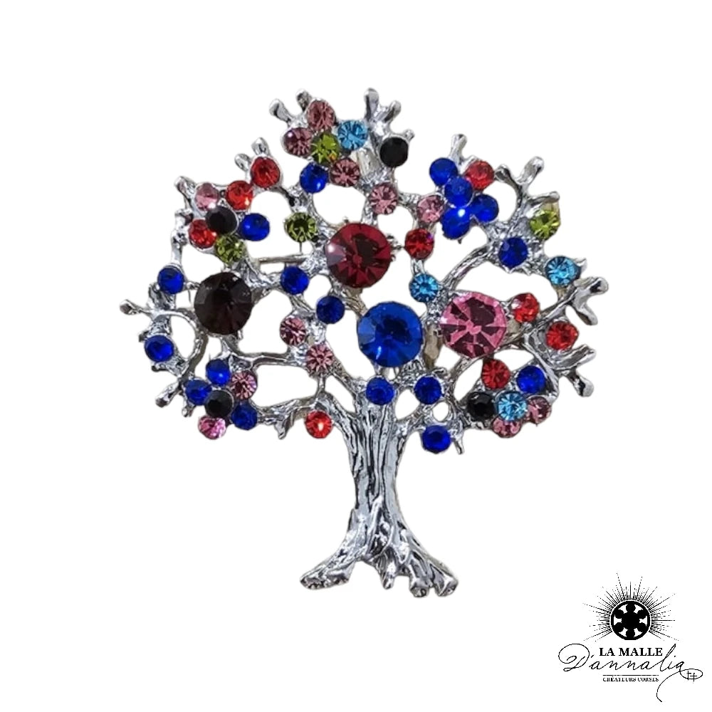 lamalledannalia-bijoux-broche-fantaisie-arbre-vie-colore-rouge-strass-bleu-argent