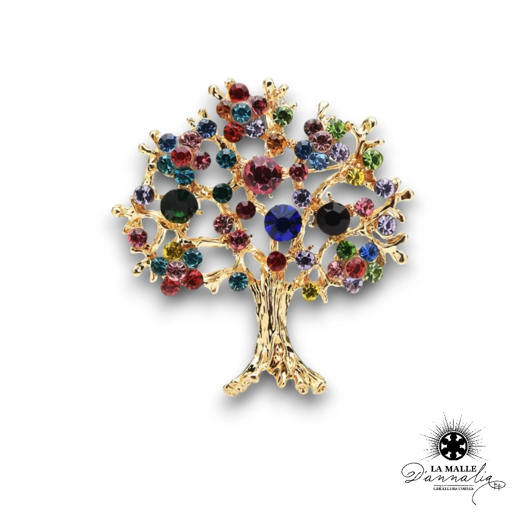 lamalledannalia-bijoux-broche-fantaisie-arbre-vie-colore-rouge-strass-bleu