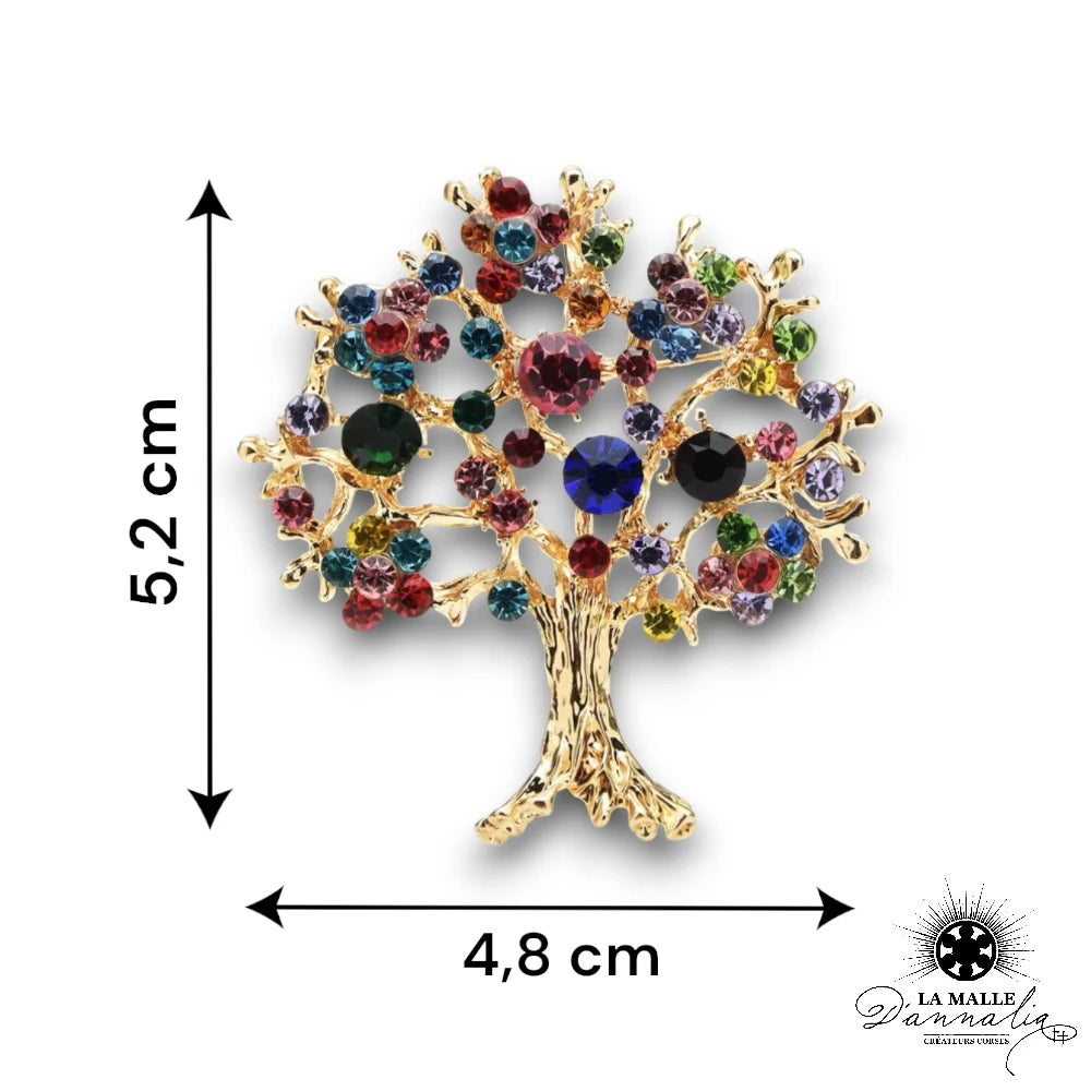 lamalledannalia-bijoux-broche-fantaisie-arbre-vie-colore-rouge-strass-dore