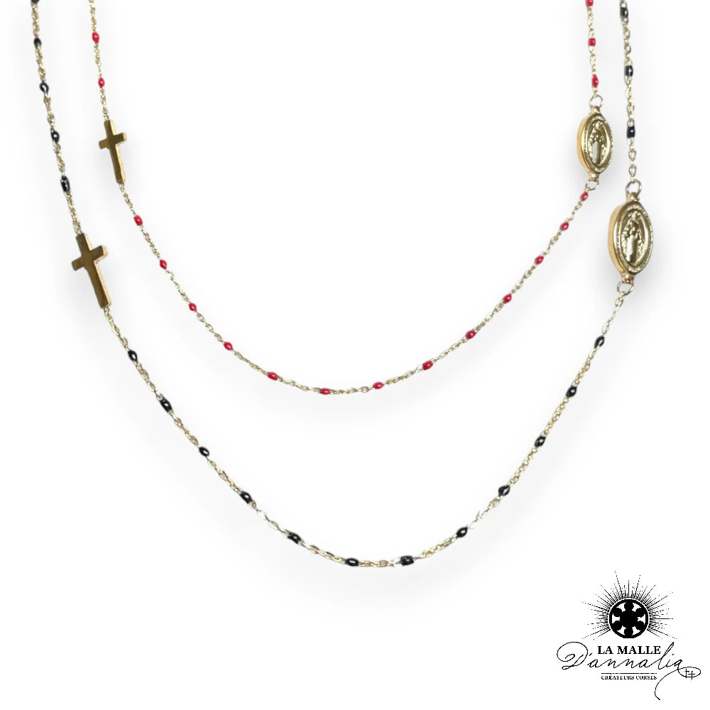 lamalledannalia-bijoux-collier-vierge-croix-acier-inoxydable-perle-raisine