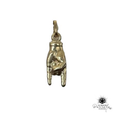 Charger l&#39;image dans la galerie, lamalledannalia-bijoux-or-18k-pendentif-main-corne