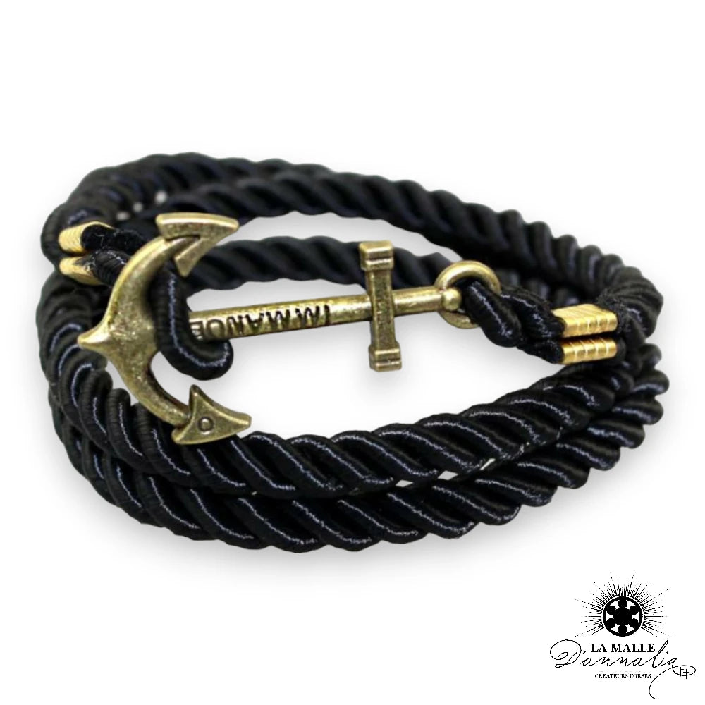 bracelet ancre marine corde lamalledannalia