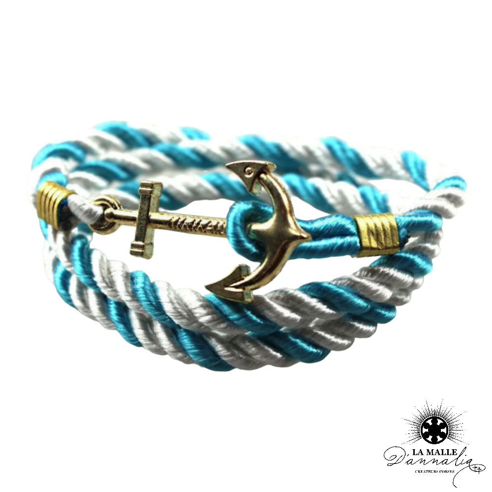 bracelet ancre marine cordon lamalledannalia