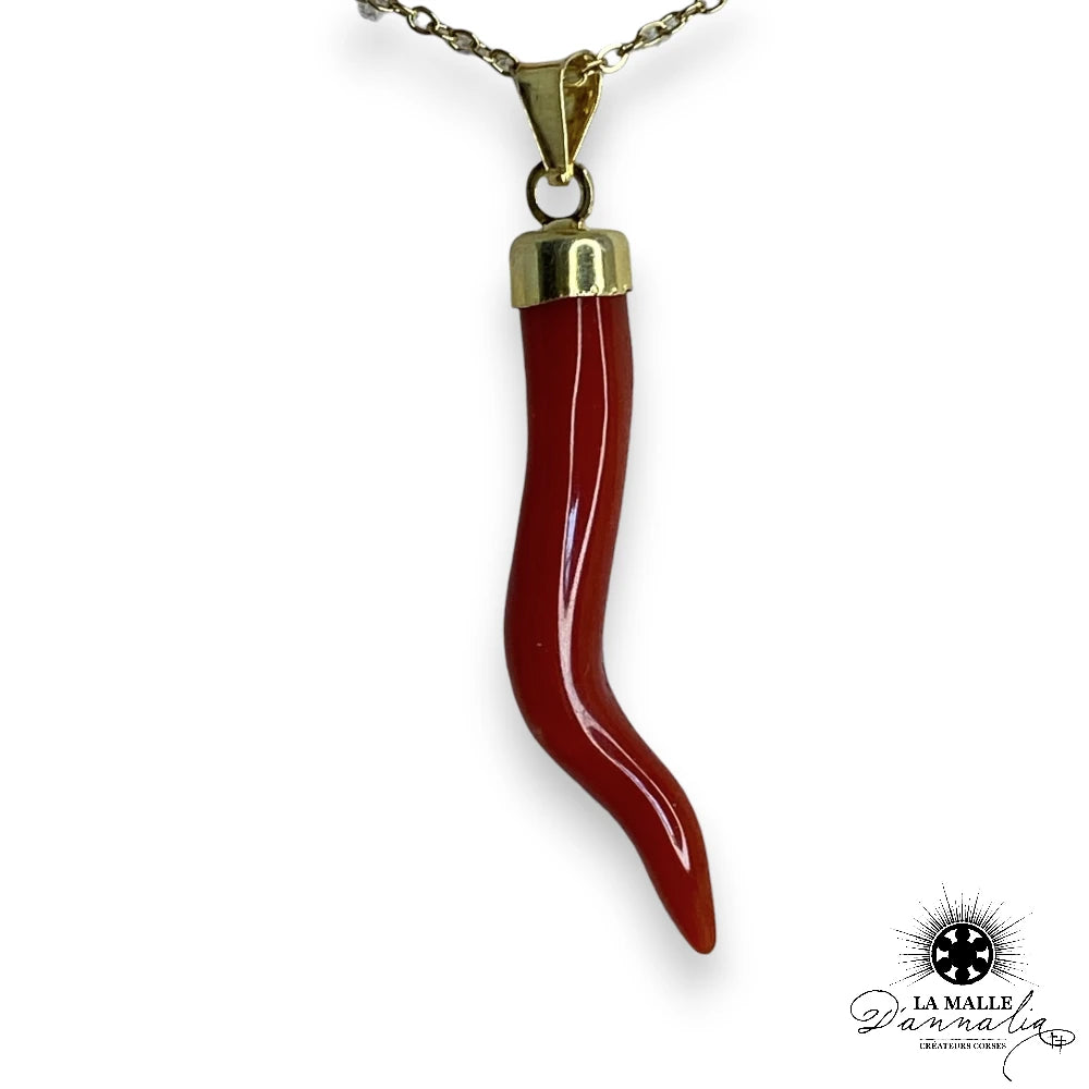 pendentif corail corne rouge veritable createur corse mediteranne lamalledannalia