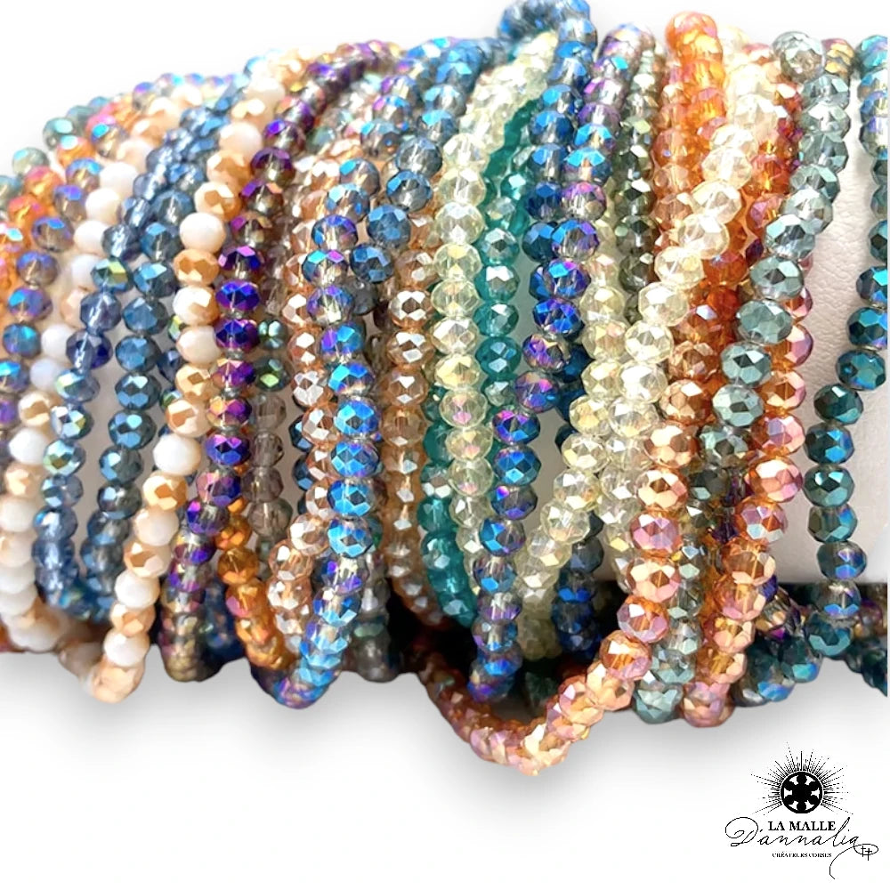 Bracelet perle crystal transparente montage elastique