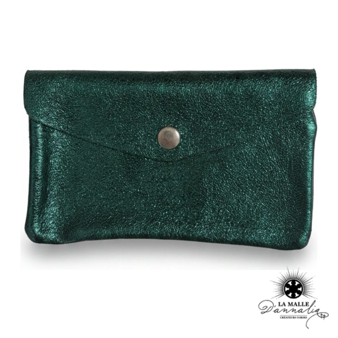 Porte-Monnaie en Cuir Grainé Fabrication Italienne