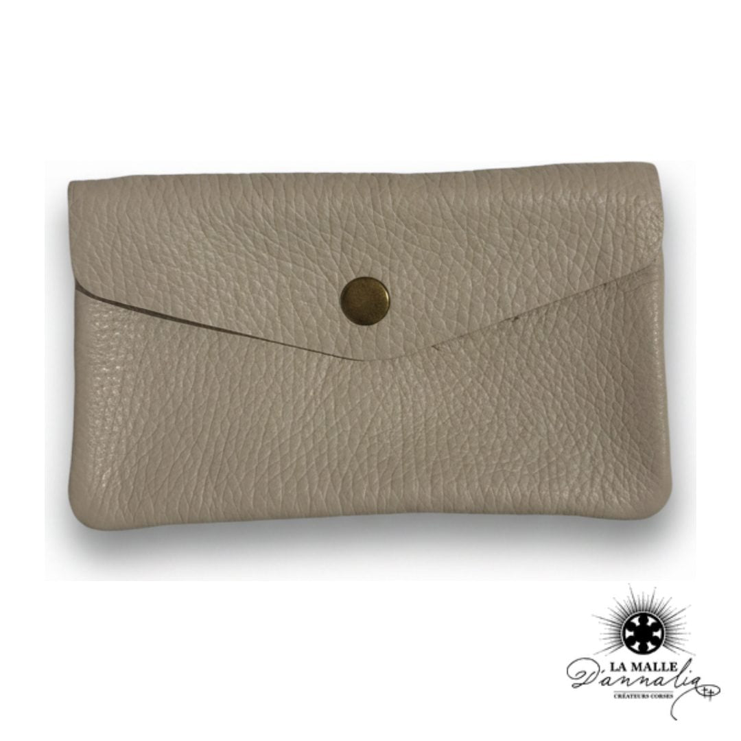 Porte-Monnaie en Cuir Grainé Fabrication Italienne