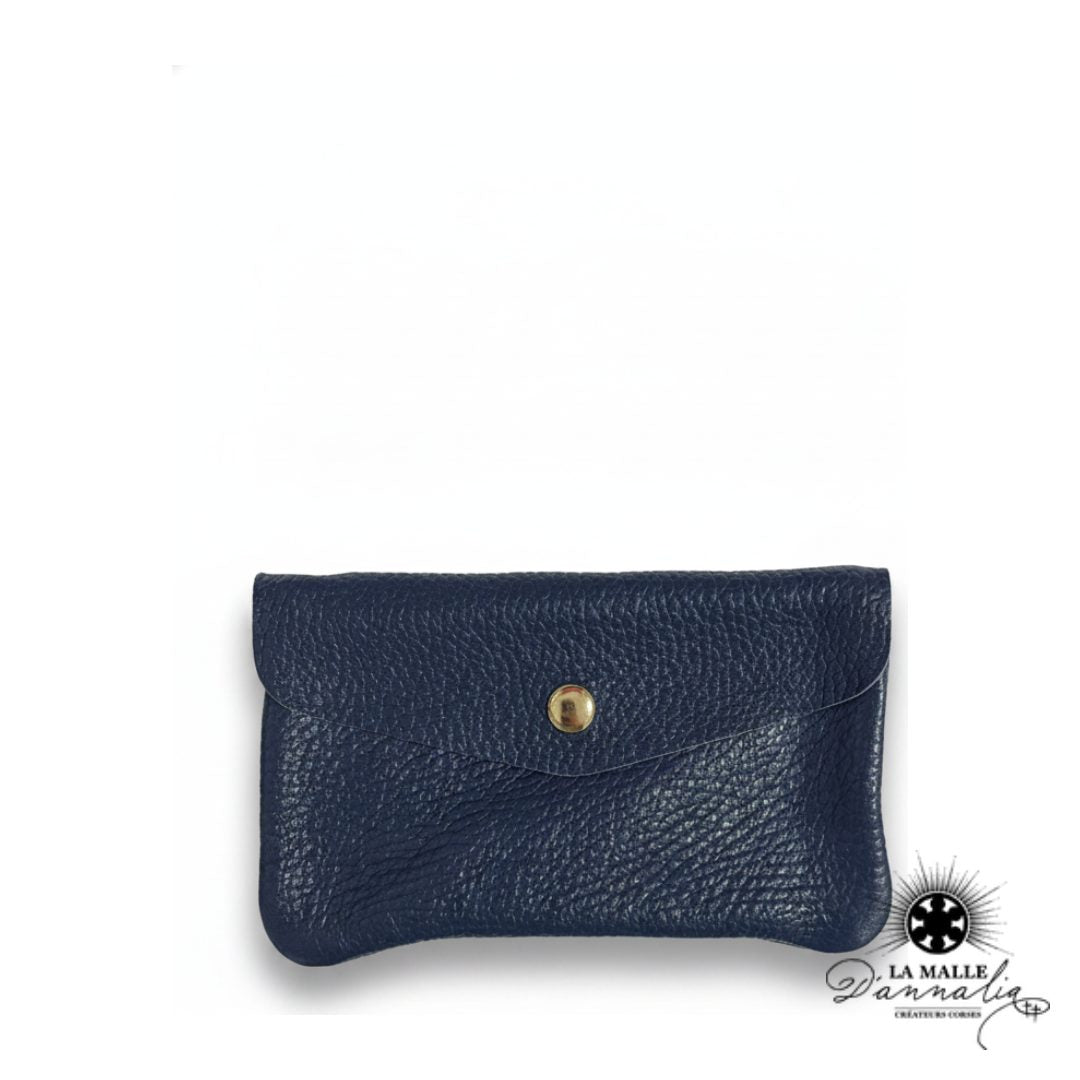 Porte-Monnaie en Cuir Grainé Fabrication Italienne