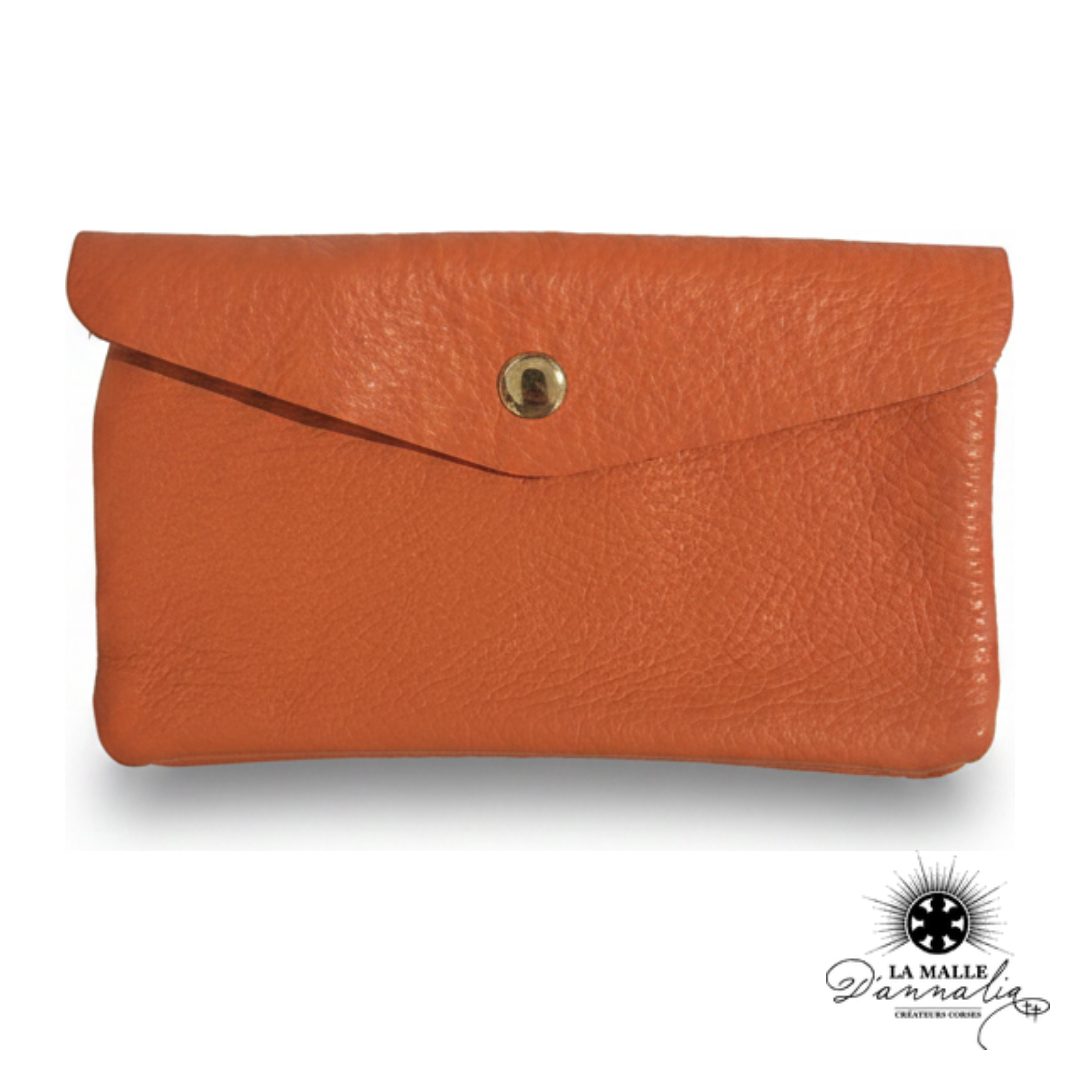 Porte-Monnaie en Cuir Grainé Fabrication Italienne