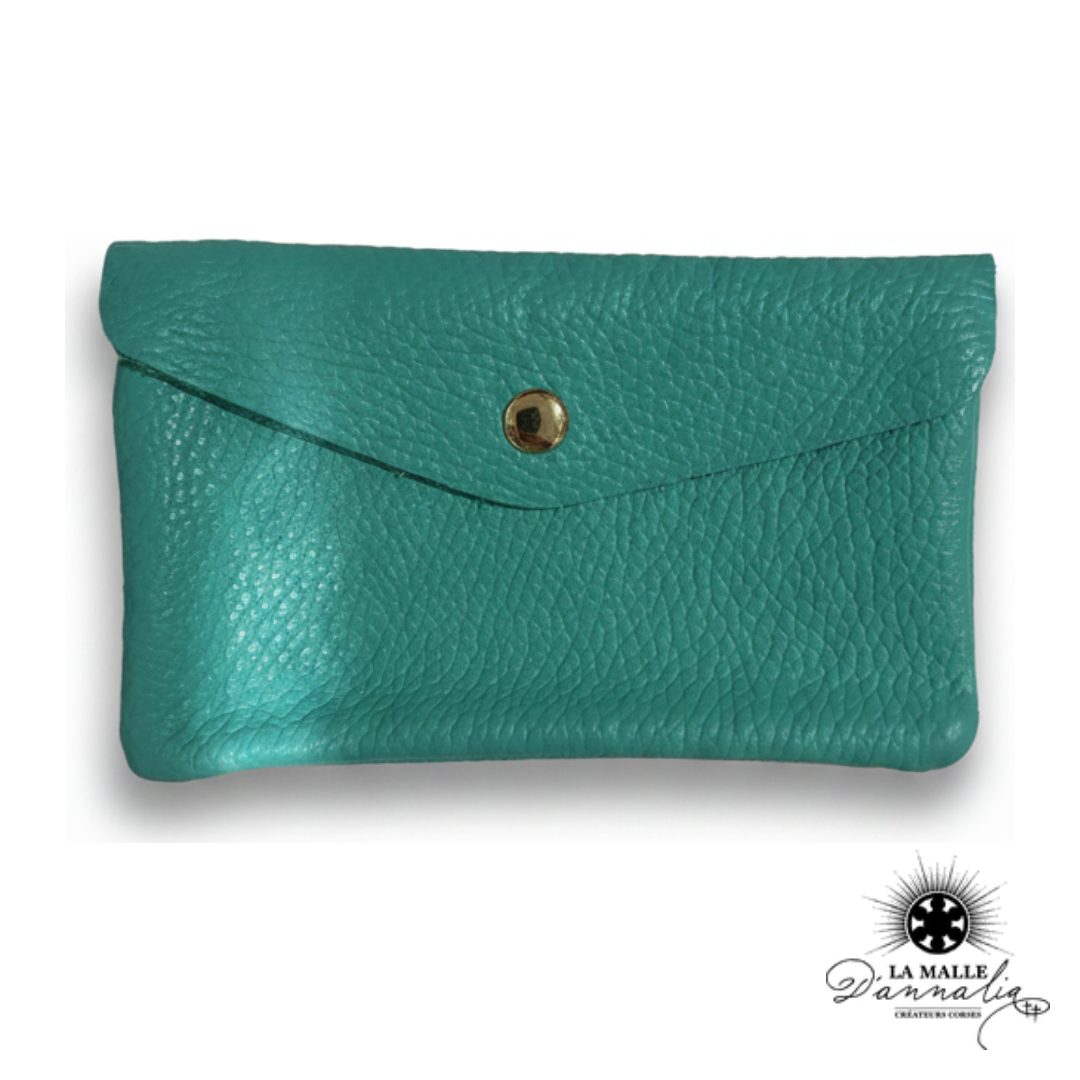 Porte-Monnaie en Cuir Grainé Fabrication Italienne