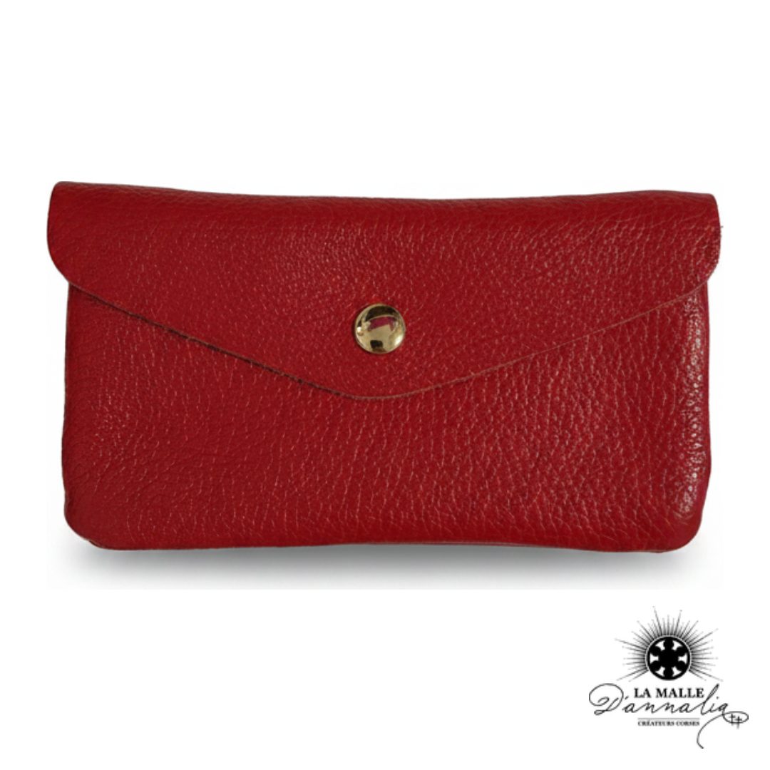 Porte-Monnaie en Cuir Grainé Fabrication Italienne
