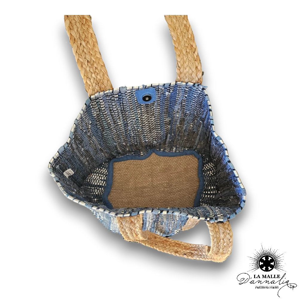 sac de plage bleu lamalledannalia