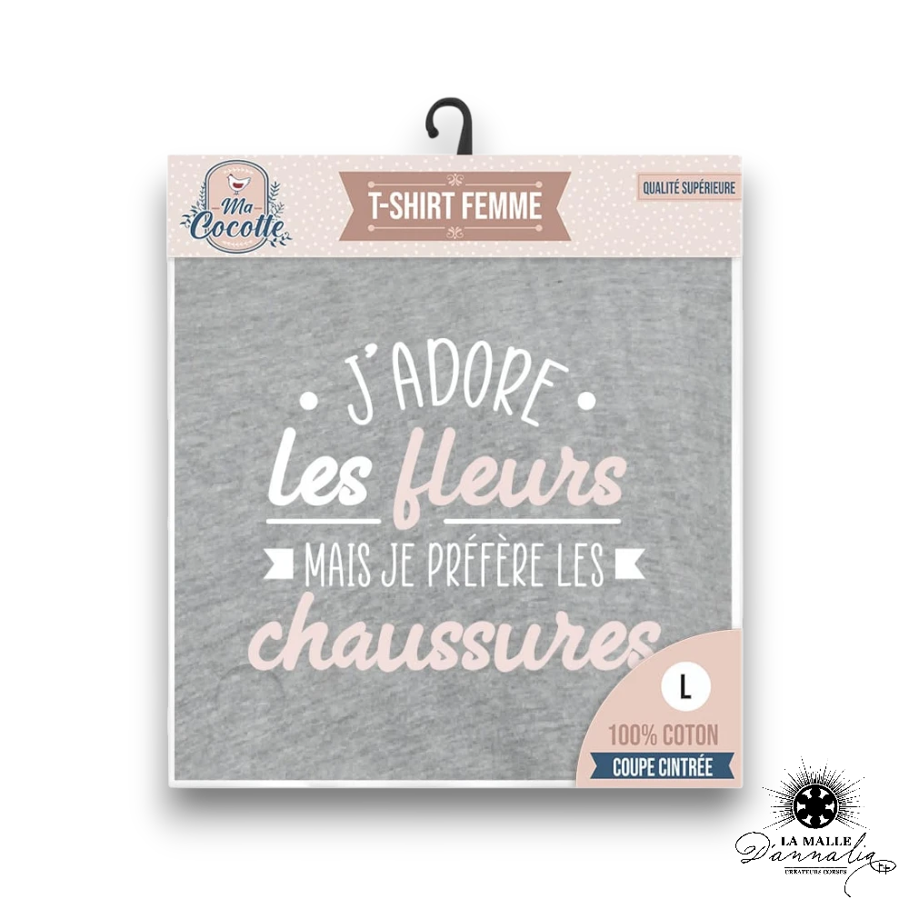 t shirts femme humour jadore fleur chaussure lamalledannalia