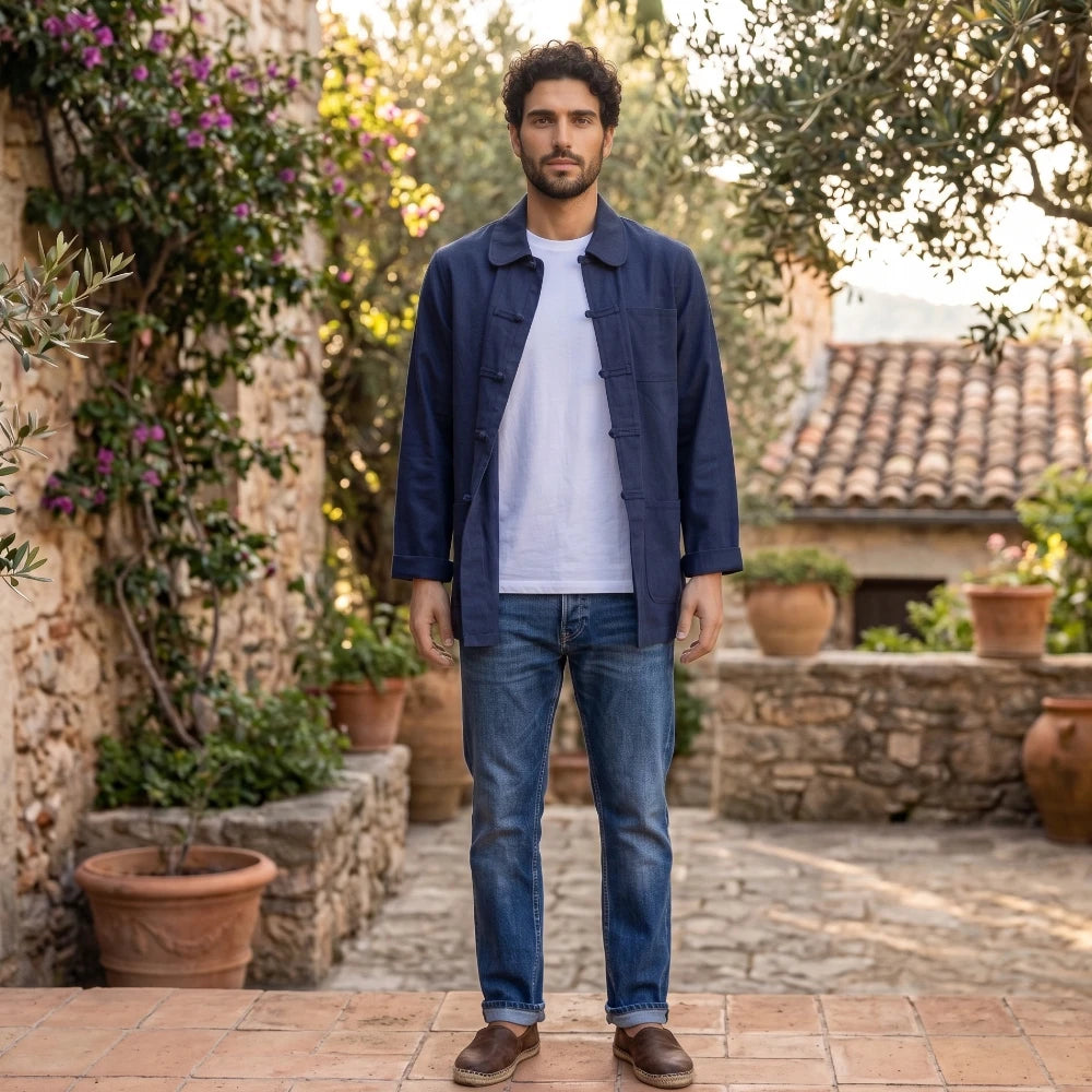 Veste Bleu de Chine Indigo — Collection La Malle d'Annalia