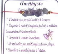 Charger l&#39;image dans la galerie, CHIPS AMETHYSTE : fil rouge chips