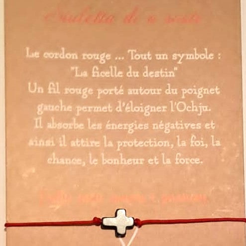 CROIX: fil rouge croix hématite