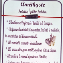 Charger l&#39;image dans la galerie, TUBE AMETHYSTE  : fil rouge tube