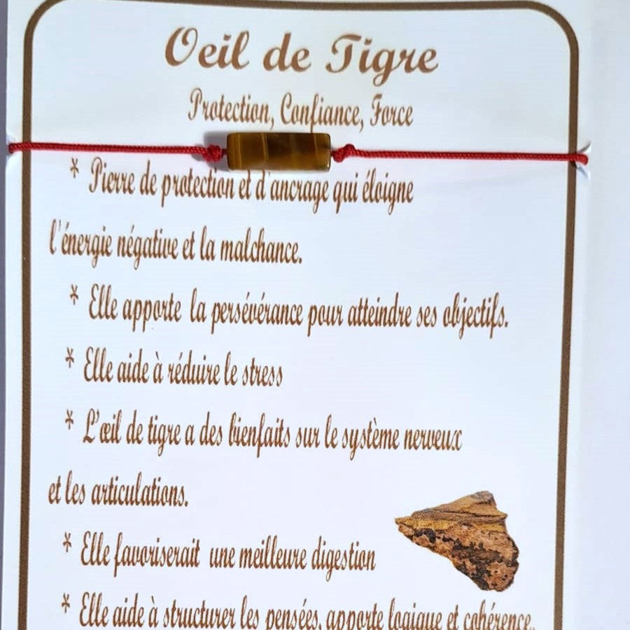TUBE OEIL DU TIGRE : fil rouge tube